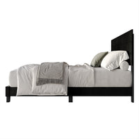 Home Design Vallejo Velvet Upholstered Panel Bed Frame For Adult, Box Spring Required