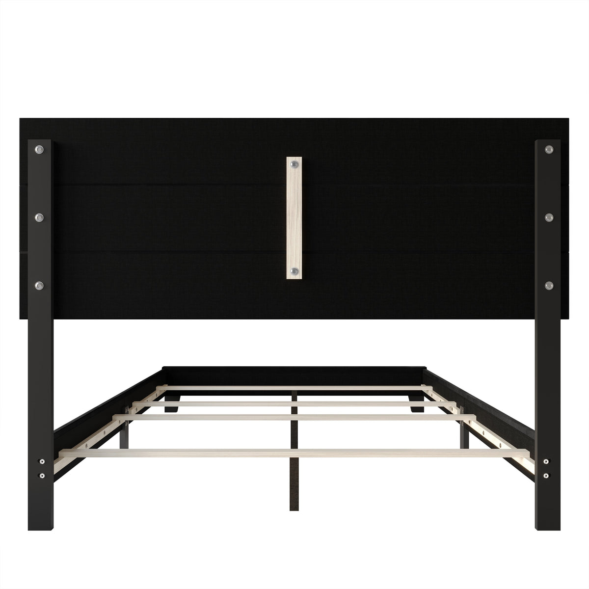 Home Design Vallejo Velvet Upholstered Panel Bed Frame For Adult, Box Spring Required