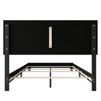 Home Design Vallejo Velvet Upholstered Panel Bed Frame For Adult, Box Spring Required