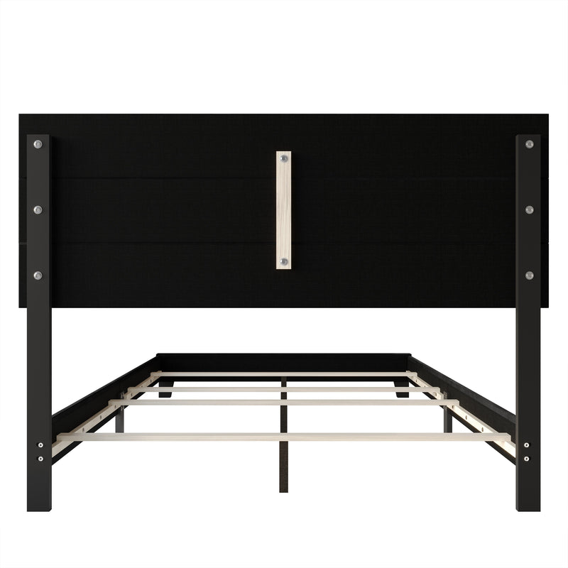 Home Design Vallejo Velvet Upholstered Panel Bed Frame For Adult, Box Spring Required
