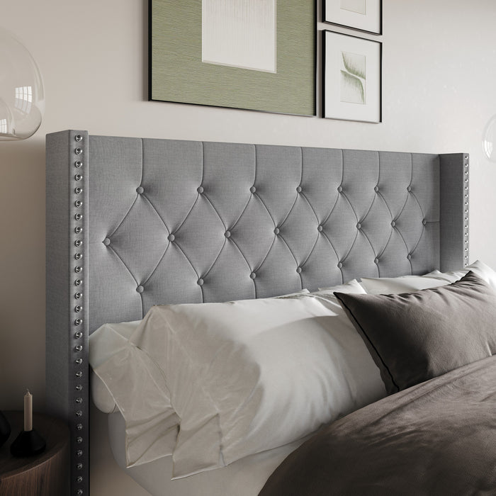 Home Design Grinnell Twin Tufted Upholstered Headboard