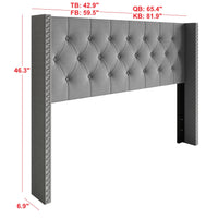 Home Design Grinnell Twin Tufted Upholstered Headboard