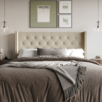 Home Design Grinnell Twin Tufted Upholstered Headboard