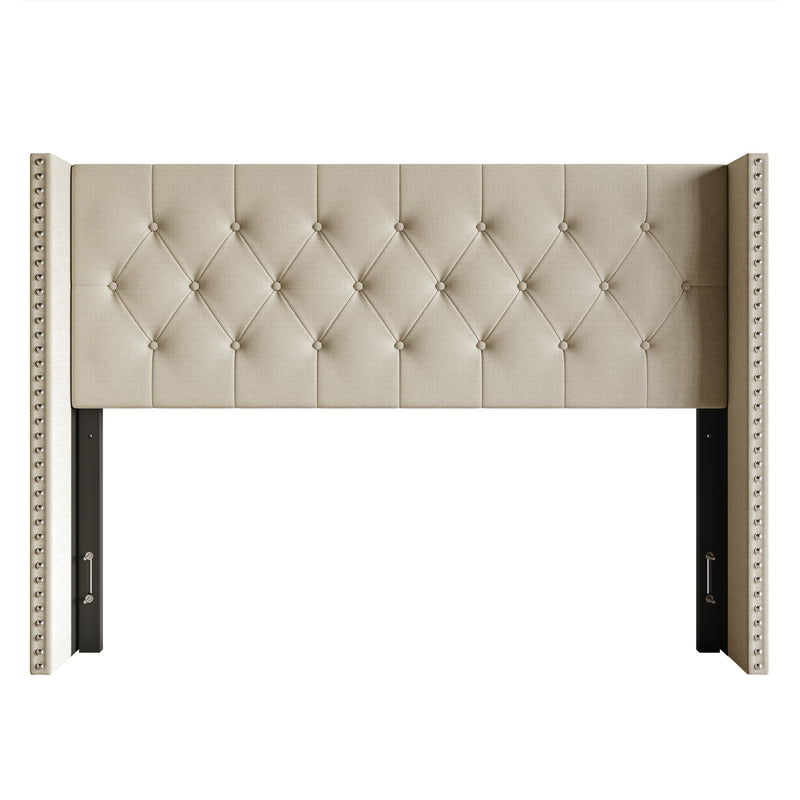 Home Design Grinnell Twin Tufted Upholstered Headboard