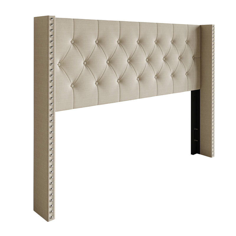Home Design Grinnell Twin Tufted Upholstered Headboard