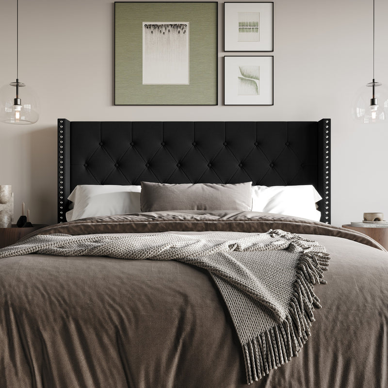 Home Design Grinnell Twin Tufted Upholstered Headboard