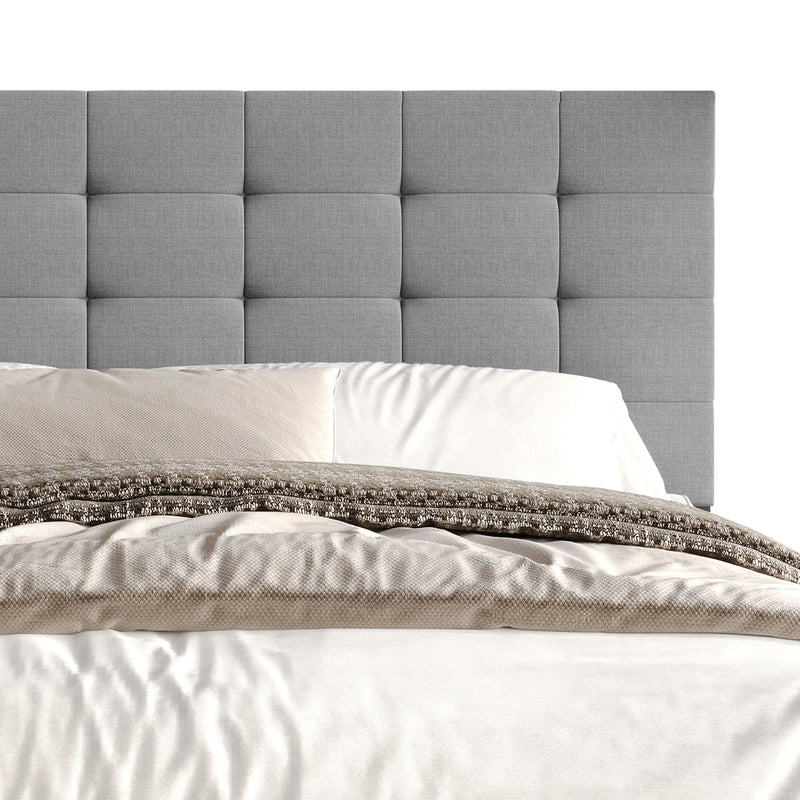 Home Design Haines Linen Upholstered Panel Bed Frame