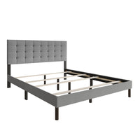 Home Design Haines Linen Upholstered Panel Bed Frame