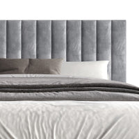 Home Design Sitka Velvet Upholstered Platform Bed Frame