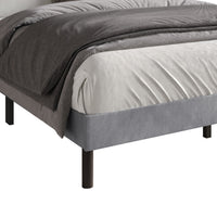 Home Design Sitka Velvet Upholstered Platform Bed Frame