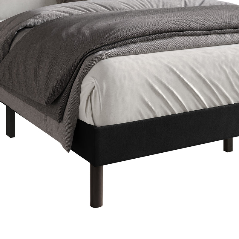 Home Design Sitka Velvet Upholstered Platform Bed Frame