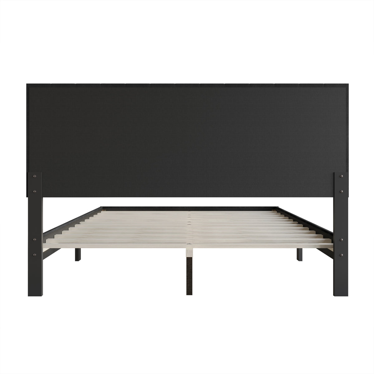 Home Design Sitka Velvet Upholstered Platform Bed Frame