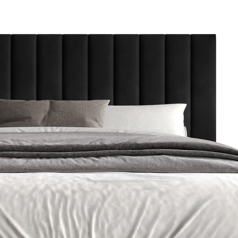 Home Design Sitka Velvet Upholstered Platform Bed Frame