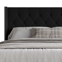 Home Design Cicero Tufted Upholstered Wingback Panel Bed Frame