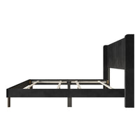 Home Design Herrin Tufted Luxurious Velvet Upholstered Wingback Panel Bed Frame for Adult, Easy Assembly