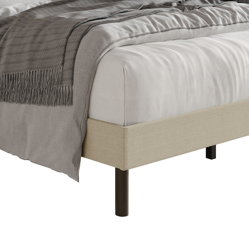 Home Design Oregon Button-Tufted Upholstered Wingback Panel Bed Frame for Adult, Easy Assembly