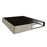 Home Design Warren Metal Box Spring, Black/ Warm Gray, Easy Assemble