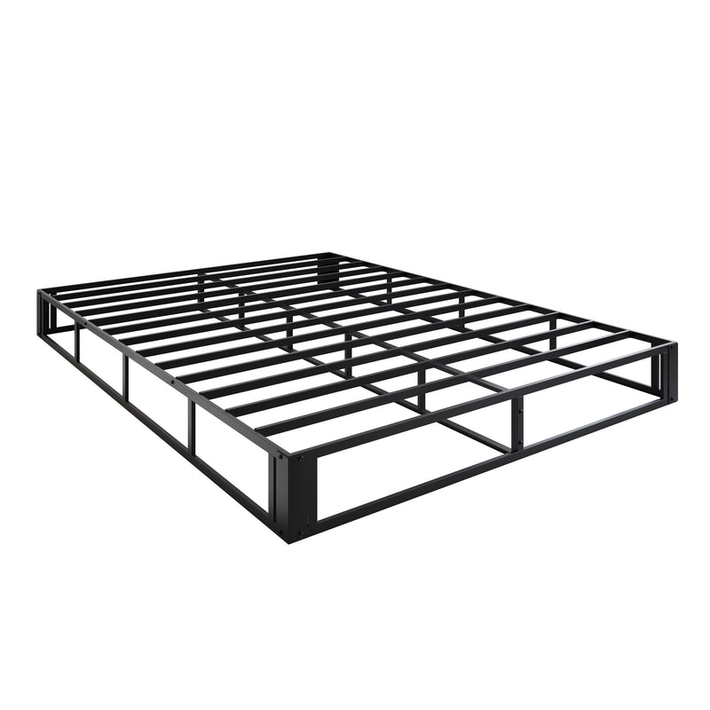 Home Design Warren Metal Box Spring, Black/ Warm Gray, Easy Assemble