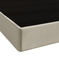 Home Design Warren Metal Box Spring, Black/ Warm Gray, Easy Assemble