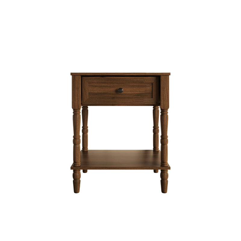 Home Design Rumford 1-Drawer Nightstand for Adult, Modern Bedside Table with Storage