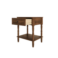 Home Design Rumford 1-Drawer Nightstand for Adult, Modern Bedside Table with Storage