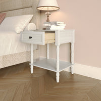 Home Design Rumford 1-Drawer Nightstand for Adult, Modern Bedside Table with Storage