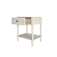 Home Design Rumford 1-Drawer Nightstand for Adult, Modern Bedside Table with Storage