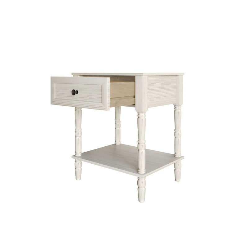 Home Design Rumford 1-Drawer Nightstand for Adult, Modern Bedside Table with Storage