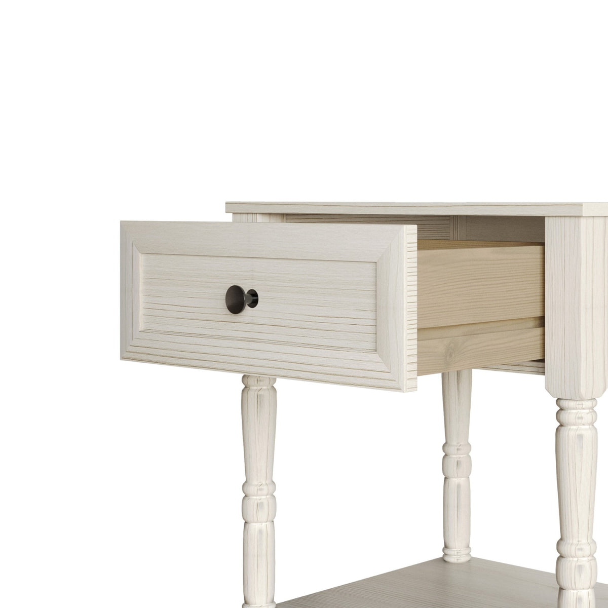 Home Design Rumford 1-Drawer Nightstand for Adult, Modern Bedside Table with Storage