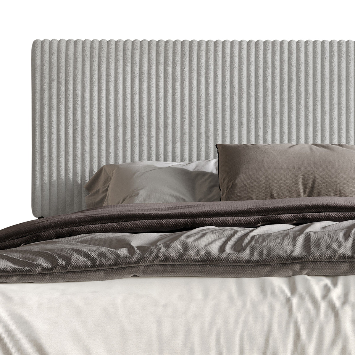 Home Design Osceola Luxurious Corduroy Upholstered Panel Bed Frame for Adult, Easy Assembly, Box spring Required (Sold Separately)