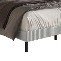 Home Design Osceola Luxurious Corduroy Upholstered Panel Bed Frame for Adult, Easy Assembly, Box spring Required (Sold Separately)
