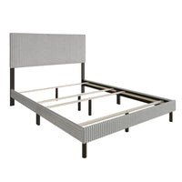 Home Design Osceola Luxurious Corduroy Upholstered Panel Bed Frame for Adult, Easy Assembly, Box spring Required (Sold Separately)