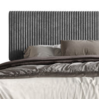 Home Design Osceola Luxurious Corduroy Upholstered Panel Bed Frame for Adult, Easy Assembly, Box spring Required (Sold Separately)