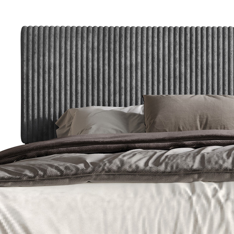 Home Design Osceola Luxurious Corduroy Upholstered Panel Bed Frame for Adult, Easy Assembly, Box spring Required (Sold Separately)