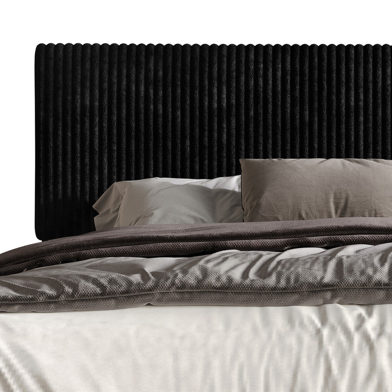 Home Design Osceola Luxurious Corduroy Upholstered Panel Bed Frame for Adult, Easy Assembly, Box spring Required (Sold Separately)