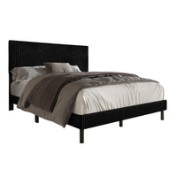 Home Design Osceola Luxurious Corduroy Upholstered Panel Bed Frame for Adult, Easy Assembly, Box spring Required (Sold Separately)