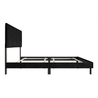 Home Design Osceola Luxurious Corduroy Upholstered Panel Bed Frame for Adult, Easy Assembly, Box spring Required (Sold Separately)