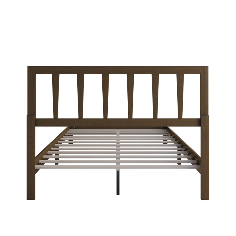 Home Design Elmira Wood Platform Bed with Adjustable Height Headboard for Adult, Bedroom