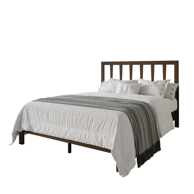 Home Design Elmira Wood Platform Bed with Adjustable Height Headboard for Adult, Bedroom