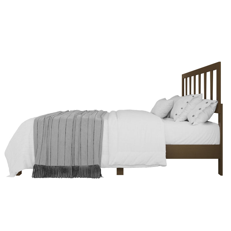 Home Design Elmira Wood Platform Bed with Adjustable Height Headboard for Adult, Bedroom