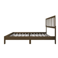 Home Design Elmira Wood Platform Bed with Adjustable Height Headboard for Adult, Bedroom