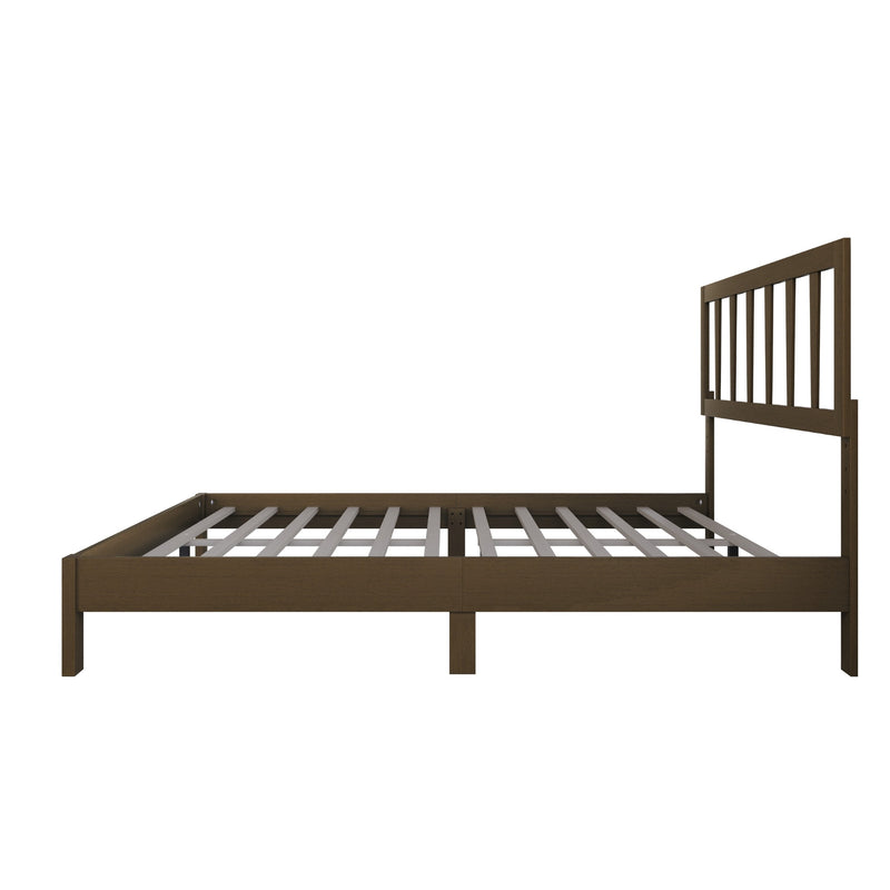 Home Design Elmira Wood Platform Bed with Adjustable Height Headboard for Adult, Bedroom