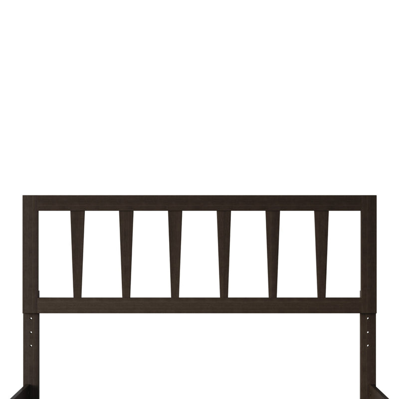 Home Design Elmira Wood Platform Bed with Adjustable Height Headboard for Adult, Bedroom