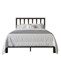 Home Design Elmira Wood Platform Bed with Adjustable Height Headboard for Adult, Bedroom