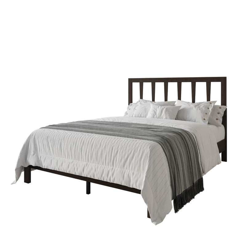 Home Design Elmira Wood Platform Bed with Adjustable Height Headboard for Adult, Bedroom