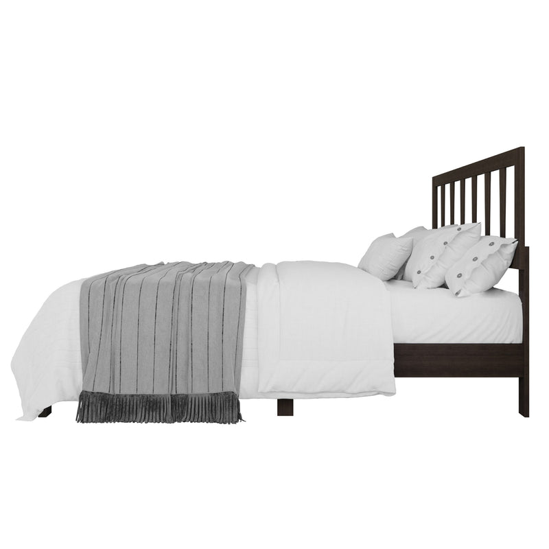 Home Design Elmira Wood Platform Bed with Adjustable Height Headboard for Adult, Bedroom