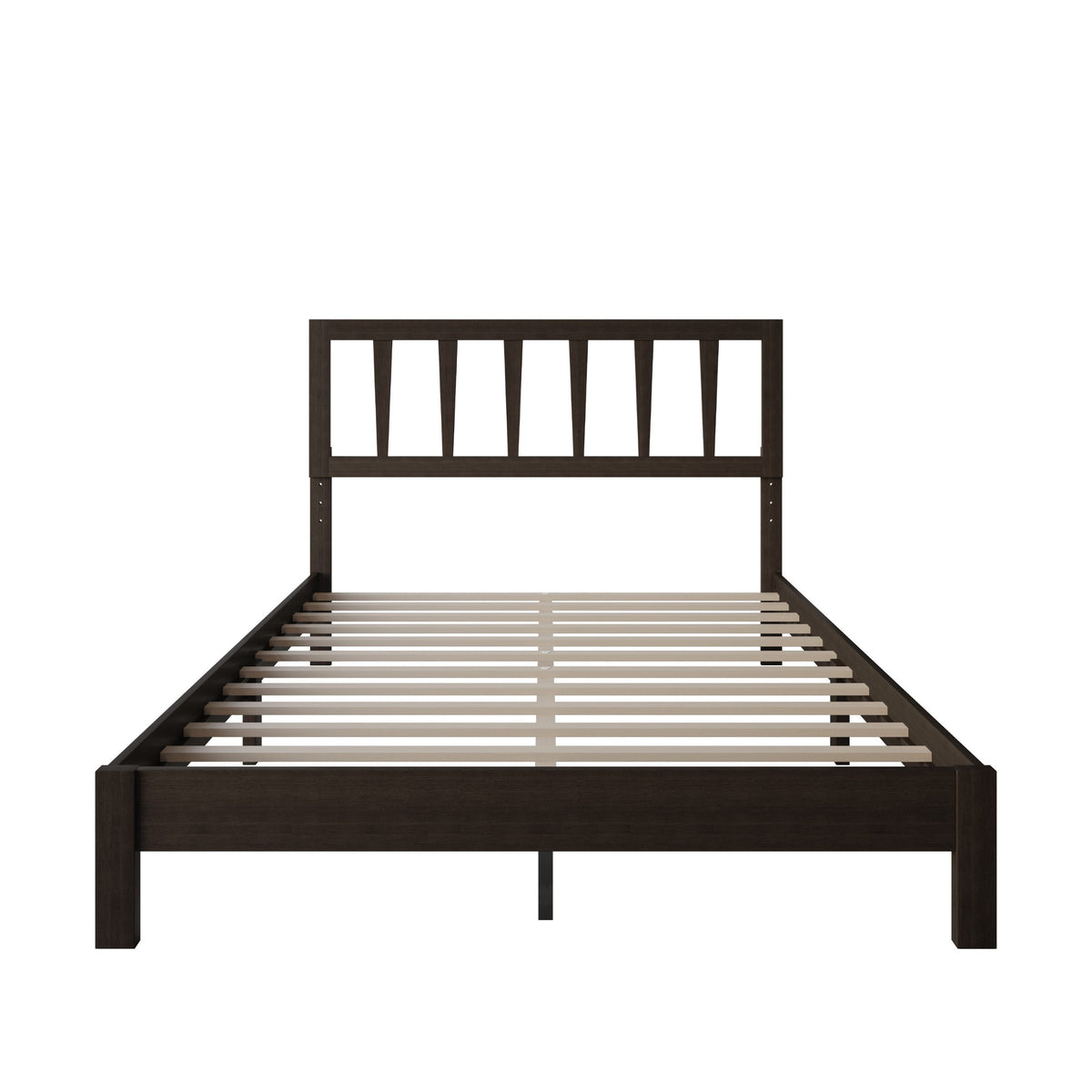 Home Design Elmira Wood Platform Bed with Adjustable Height Headboard for Adult, Bedroom