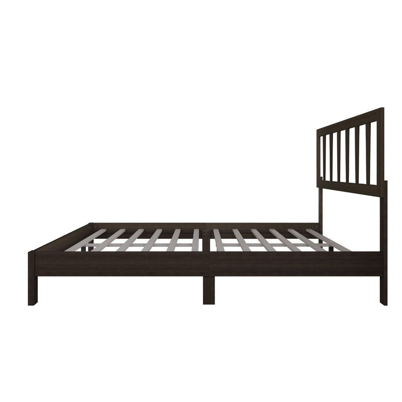 Home Design Elmira Wood Platform Bed with Adjustable Height Headboard for Adult, Bedroom