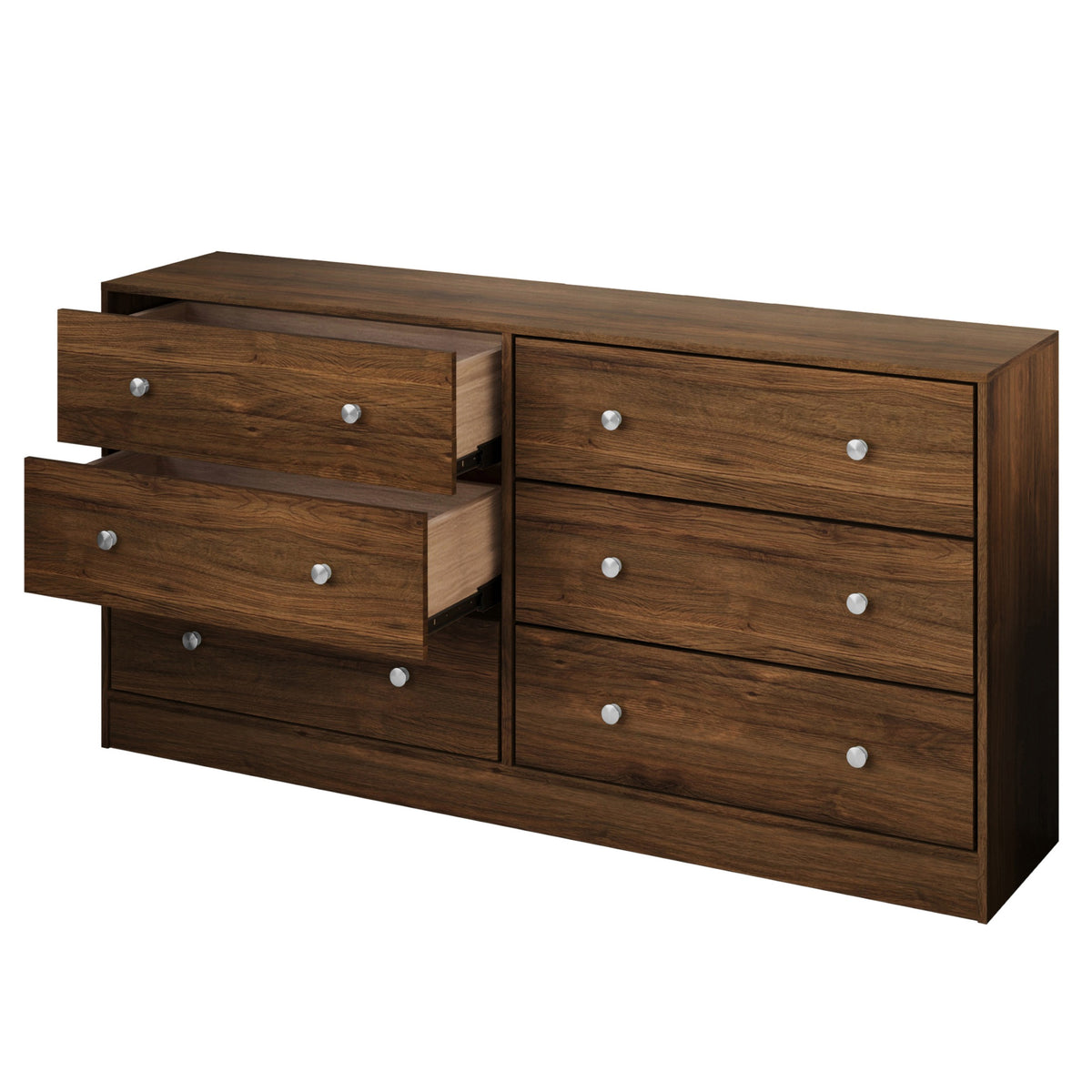 Altoona 6-Drawer Dresser, Modern Wood Grain Storage Dresser