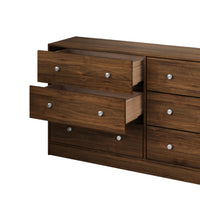 Altoona 6-Drawer Dresser, Modern Wood Grain Storage Dresser